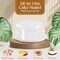 Cake Carrier with Lid and Handle, Multipurpose Cake Stand Fits 10 inch Cake, Cupcake Containers for 11 Cupcakes,Cake Holder Serves as Five Section Serving Tray, Portable Cake Carriers, White